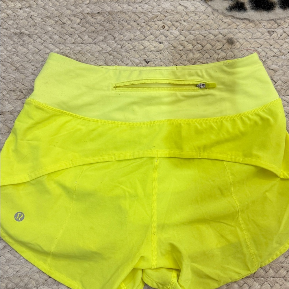 lululemon athletica Women's Neon Yellow Athletic Shorts